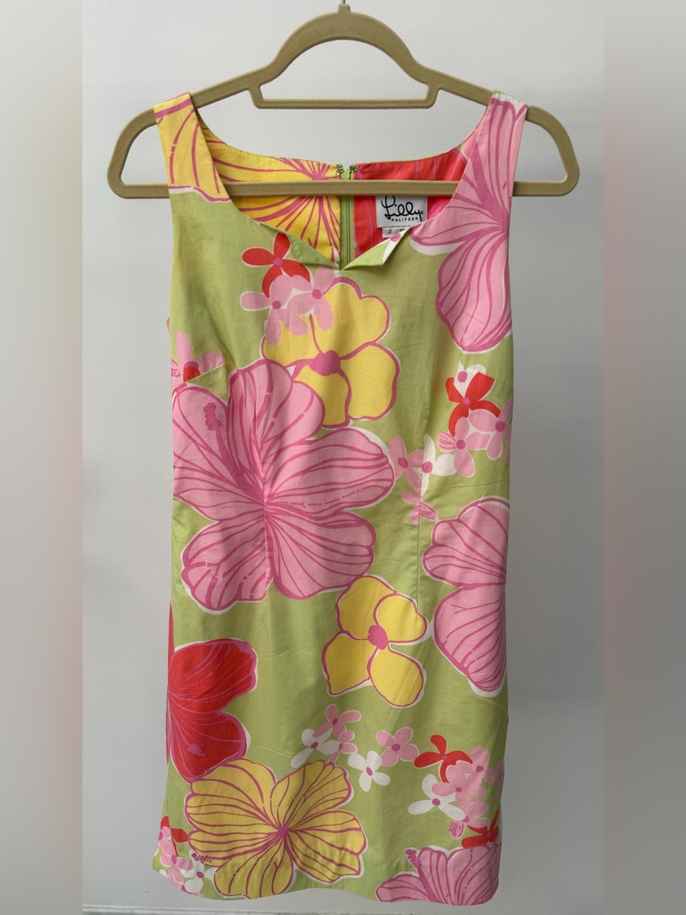 Lilly Pulitzer Vintage‎ White Label Multicolor Floral Dress, Size 2